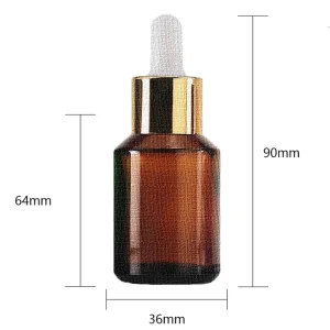 30ml Thick Sloping Shoulder Glass Tincture Bottles 1oz Eye Dropper Leakproof Cosmetic Container for Essential Oil Skin Care