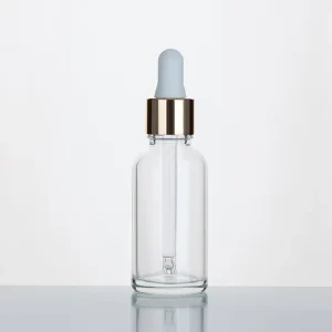 30ml Transparent Essential Oil Serum Glass Bottle with Dropper for Cosmetic Packaging