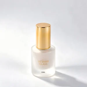 30ml Transparent Frosted Glass Cosmetic Bottles for Skin Care Cream Essential Oils Serums for Face Care Container