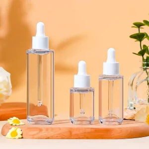 30ml Transparent Thick-Wall PETG Dropper Serum Bottle with 60ml 100ml 120ml Options