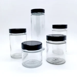 314ml Transparent Glass Ergo Jar with Silver Airtight Metal Lug, 106 212