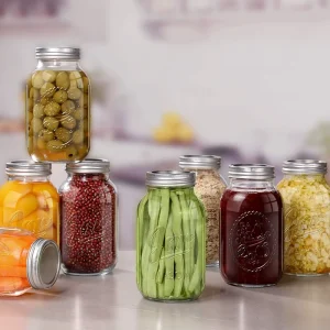 32 Oz Large Regular Mouth Mason Canning Jars with Metal Airtight Lids for Food Storage Regular or Wide Mouth Glass Mason Jar