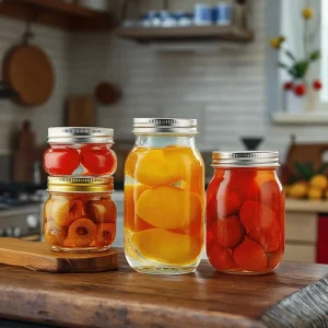 32 oz 64 oz Wide Mouth Glass Mason Jar with Screw-Top Metal Lid, BPA-Free and Airtight