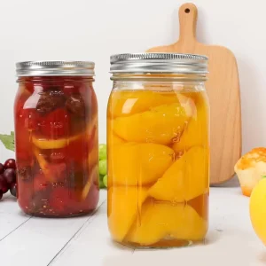 32 oz Wide Mouth Round Glass Mason Canning Jar for Food and Beverages
