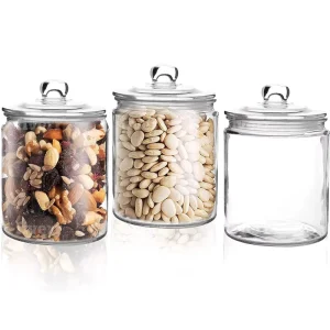 32oz 64oz 1 Gallon 1L 2L 4L 6L Glass Canning Candy Cookie Jars with Airtight Glass Seal Lids