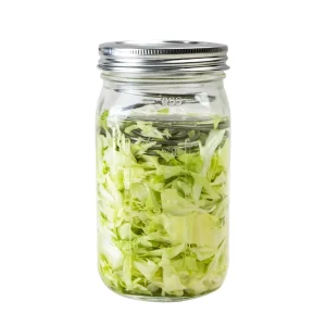 32oz Clear Glass Mason Canning Jar with SS Fermentation Lid