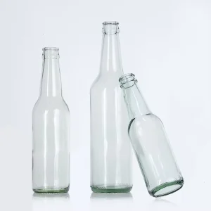 330ml 33cl Clear Long-Neck Glass Bottle With Crown Cap