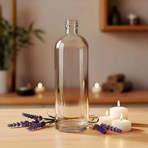 330ml 500ml 1000ml Clear Glass Beverage Bottles for Kombucha with Aluminum Caps