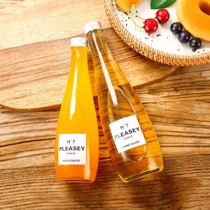 330ml 500ml Clear Glass Water Bottle Transparent Mineral Juice Beverage Bottle with Screw Cap for Soda Water and Beverages