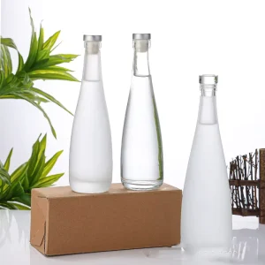 330ml 500ml Recyclable Frosted Glass Beverage Bottles with Screw Caps for Mineral Water, Soda, Tequila, Energy Drinks, and Brandy
