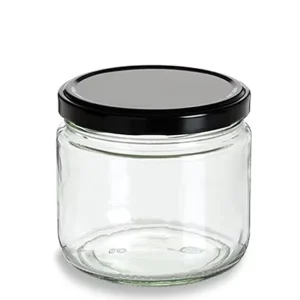 350ml 12oz Clear Wide-Mouth Glass Candle Jars with Lids