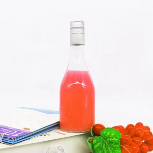 350ml 500ml Clear Glass Sparkling Wine Bottles with ROPP Cap Seal