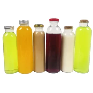 350ml 500ml Cylindrical Juice Beverage Glass Bottles