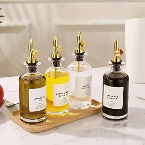 350ml 500ml Olive Oil Vinegar and Coffee Syrup Glass Dispenser Bottle with Weighted Pour Spout