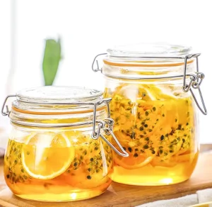 350ml Airtight Glass Honey Storage Jar with Glass Lid for Jam, Dried Fruit, and Coffee Powder