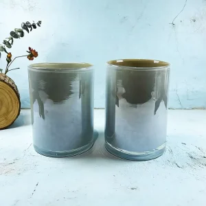 350ml Empty Silver Glass Jars