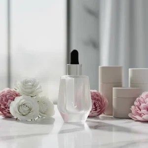 35ml Thickened Frosted Glass Cosmetic Dropper Bottle with Custom Colors for Lotion Essential Oil and Serum