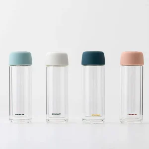 360ml Tea Infuser BPA-Free Clear Double-Wall Borosilicate Glass Water Bottle