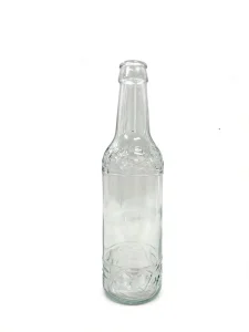 370ml Clear Glass Bottle with Screen Printing for Juice and Beverage Packaging