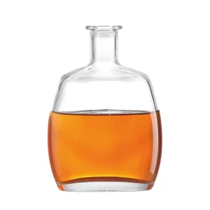 375ml 500ml 750ml Clear Empty Flat Glass Bottles with Cork for Vodka Liquor Gin Rum Tequila Whisky Brandy Spirits