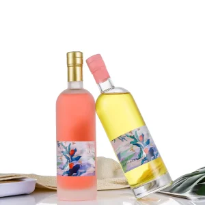 375ml 500ml Empty Liquor Bottle for Vodka, Whisky, Tequila and Rum, Frosted Glass