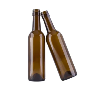 375ml Wine Glass Bottle Antique Green Bordeaux Wine Bottle with Screw Cap