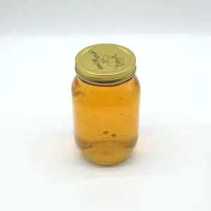 380ML 500ML Regular Mouth Embossed Mason Jars Round Glass Canning Jars for Sauce Jam Honey