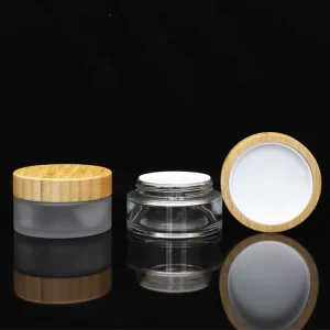 3g-9ml Clear Glass Lip Balm Jar with White or Black Smell-Proof Cap