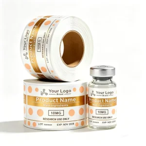 3ml 10ml Glass Peptide Vials with Labels for Lyophilized Powder and Liquid Storage