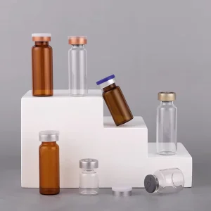 3ml 30ml Clear Amber Pharmaceutical Glass Vials for Injection with Rubber Stopper and Flip-Off Cap