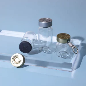 3ml 5ml 6ml 7ml Transparent Tea colored Raw Liquid Essence Bottle Glass Snap on Cap Bottle Vial