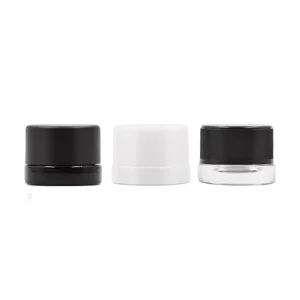 3ml 5ml 7ml 9ml Transparent Round Concentrate Glass Jars with Child-Resistant Caps