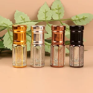 3ml 6ml 12ml Gold Glass Roll-on Bottles for Essential Oil