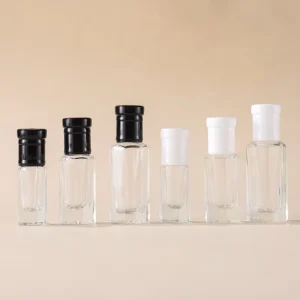 3ml/6ml/12ml Octagonal Transparent Glass Roller Bottle