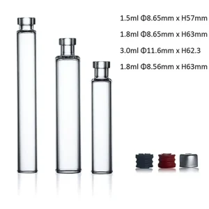 3ml Injection Pen Cartridge 3 ml Sterile Glass Packaging Empty Cartridge