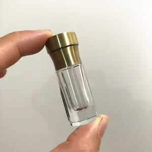 3ml Zinc Alloy Lid Oil Perfume Glass Bottle Empty Glass Bottle with Pump Sprayer Seal