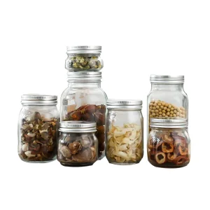 4 oz 8 oz 10 oz 12 oz 16 oz 32 oz Glass Mason Jars for Jam, Candy, Pickling, Canning and Storage with Metal Lid