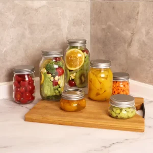 4 oz 8 oz 12 oz 16 oz 25 oz 32 oz Regular Mouth Glass Mason Canning Jar with Metal Lid for Food Storage