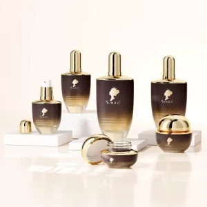 4 oz Glass Cosmetic Packaging Bottle and Jar Set 50ml for Skincare
