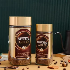 400ml 100g Square Instant Coffee Glass Jar With Glossy Plastic Lid and Aluminum Foil Gasket