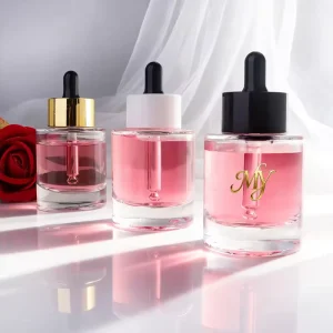40ml Round Clear Glass Essential Oil Bottle with Dropper and Thick Bottom
