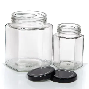 45ml 60ml 85ml 100ml 180ml 280ml 380ml 500ml 730ml Transparent Flint Glass Honey Jar with Lid