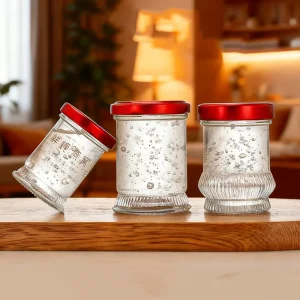 45ml Hexagon Glass Honey and Bird’s Nest Jar with Dipper and Lid