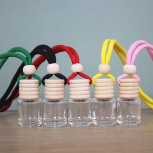 4ml Creative Car Lanyard Perfume Bottle Rearview Mirror Perfume Car Air Freshener Diffuser Aromatherapy Glass Empty Bottle