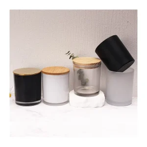 4oz 6oz 8oz 12oz Customizable Clear Glass Candle Jars with Lids and Box