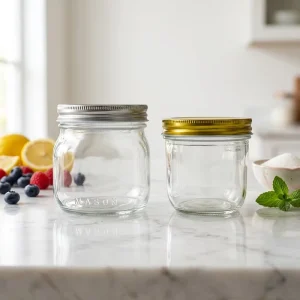 4oz 8oz 12oz 16oz Glass Mason Canning Jars with Lids for Food Storage, Jam, Pickles, and Honey