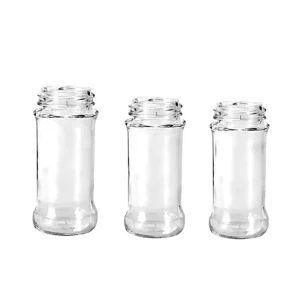 4oz Clear Hexagonal Square Food Grade Glass Honey and Pickle Jars
