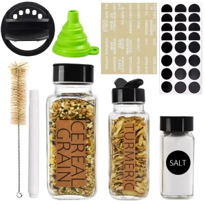 4oz Square Glass Spice Jar