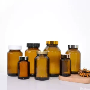 50-200ml Amber Pharmaceutical Glass Medicine Bottle for Tablets and Pills with Dropper and Sealing Closure