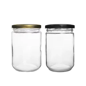 500 ml 400 ml Cylinder Clear High-Whiteness Glass Jam Jars with Screw Lid Food-Grade